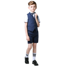 Luo Meng boys dress summer small suit suit boy host performance clothing catwalk flower girl handsome childrens suit