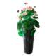 Hotel revolving door artificial flowers