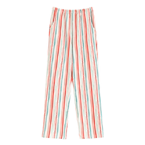 Catman pure cotton pajamas womens trousers summer walking cotton silk trousers large size loose thin home trousers can be worn outside