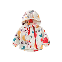 Fanhunting Girls Jackets Spring Clothes 2024 New Childrens Fashionable Windproof Little Girls Baby Clothes Spring and Autumn