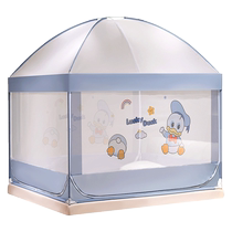 Anti-fall mosquito net for home use 2023 new installation-free yurt baby guardrail bed fence anti-fall bed pattern tent