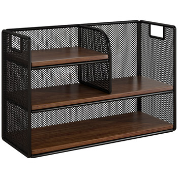 Desktop desk storage shelf wrought-in vertical multi-level