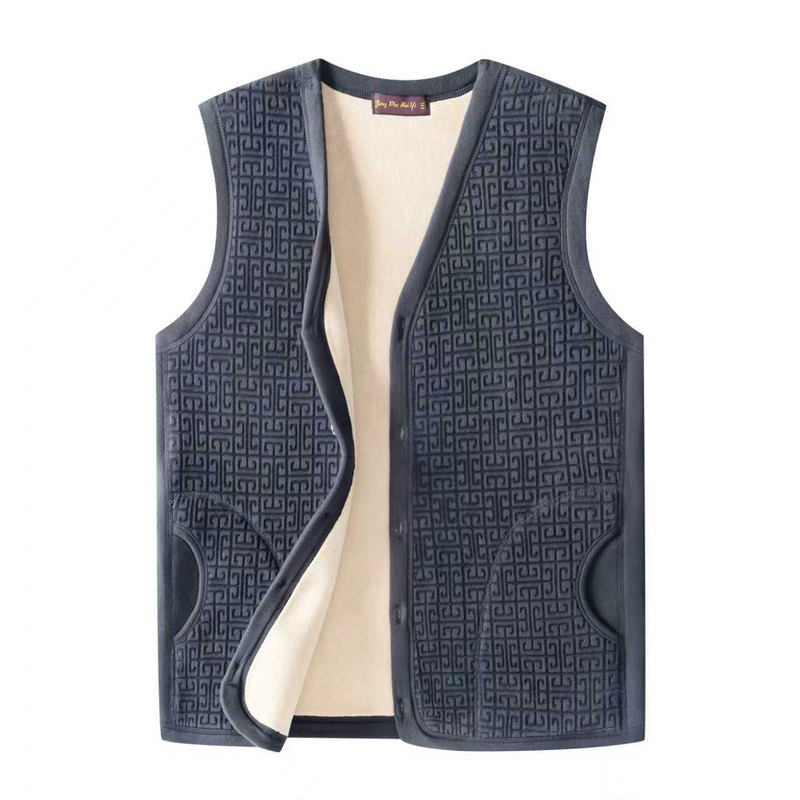 Dad's thickened velvet vest for middle-aged and elderly men