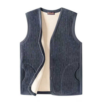 Dad's thickened velvet vest for middle-aged and elderly men