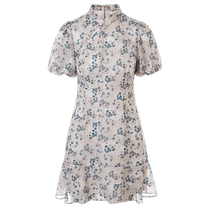 Rheinfleur 2024 advanced improved cheongsam waist chiffon buckle Chinese style summer new floral dress