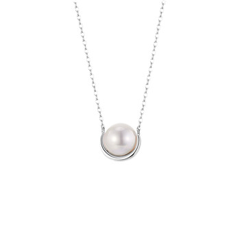 Chow tai sang freshwater pearl silver necklace