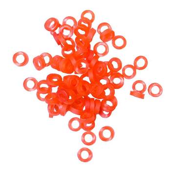 Rubber band red worm bait holder particles hooked up fisherman