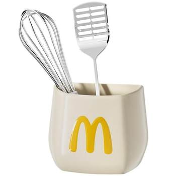 Maimen magnetic refrigerator sticker cute ornaments french fries sealing clip multi-functional storage desktop storage box creative pen holder