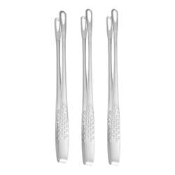 Kitchen Household Stainless Steel Korean-Style Barbecue Tongs for Grilling Steak, Korean Cuisine, and Buffet Restaurants