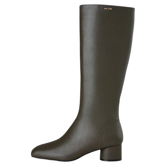 
Dfuse2024 new winter slim boots knee-length thick heel slim fashion boots