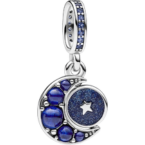 Pandora Pandora sparkling the moon swivel pendant 925 silver female diy light and luxurious