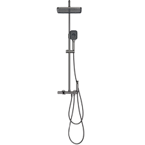 Four Seasons Muge Piano Key Gun Gray Bathroom Bath Shower Constant Temperature Shower Set Supercharged Home Black 1282