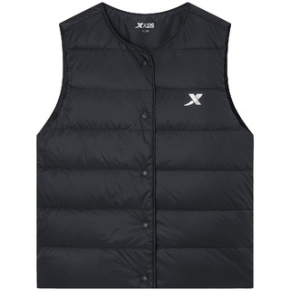 特步童装儿童羽绒马甲男童轻薄背心2025秋冬新款大童冬装防寒外套