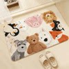 Bathroom absorbent floor mat 2026 new cartoon thickened bathroom door non-slip foot mat bathroom quick-drying carpet