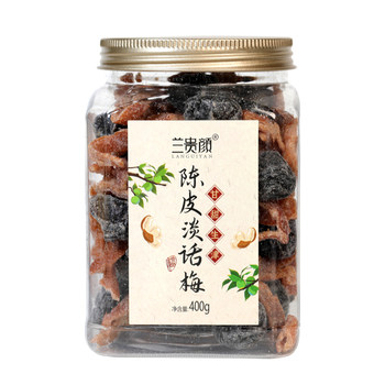 Languiyan tangerine peel, plum, licorice and olive strips 400g canned candied fruits, dried fruits, office snacks, snacks and plum meat