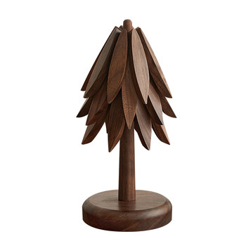 Insulation mat solid wood creative one tree anti-scalding mat