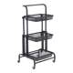 Carbon steel multi-layer kitchen folding trolley storage