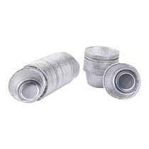 Tin foil box air fryer special paper plate barbecue box household disposable small round tinfoil aluminum foil bowl 1622