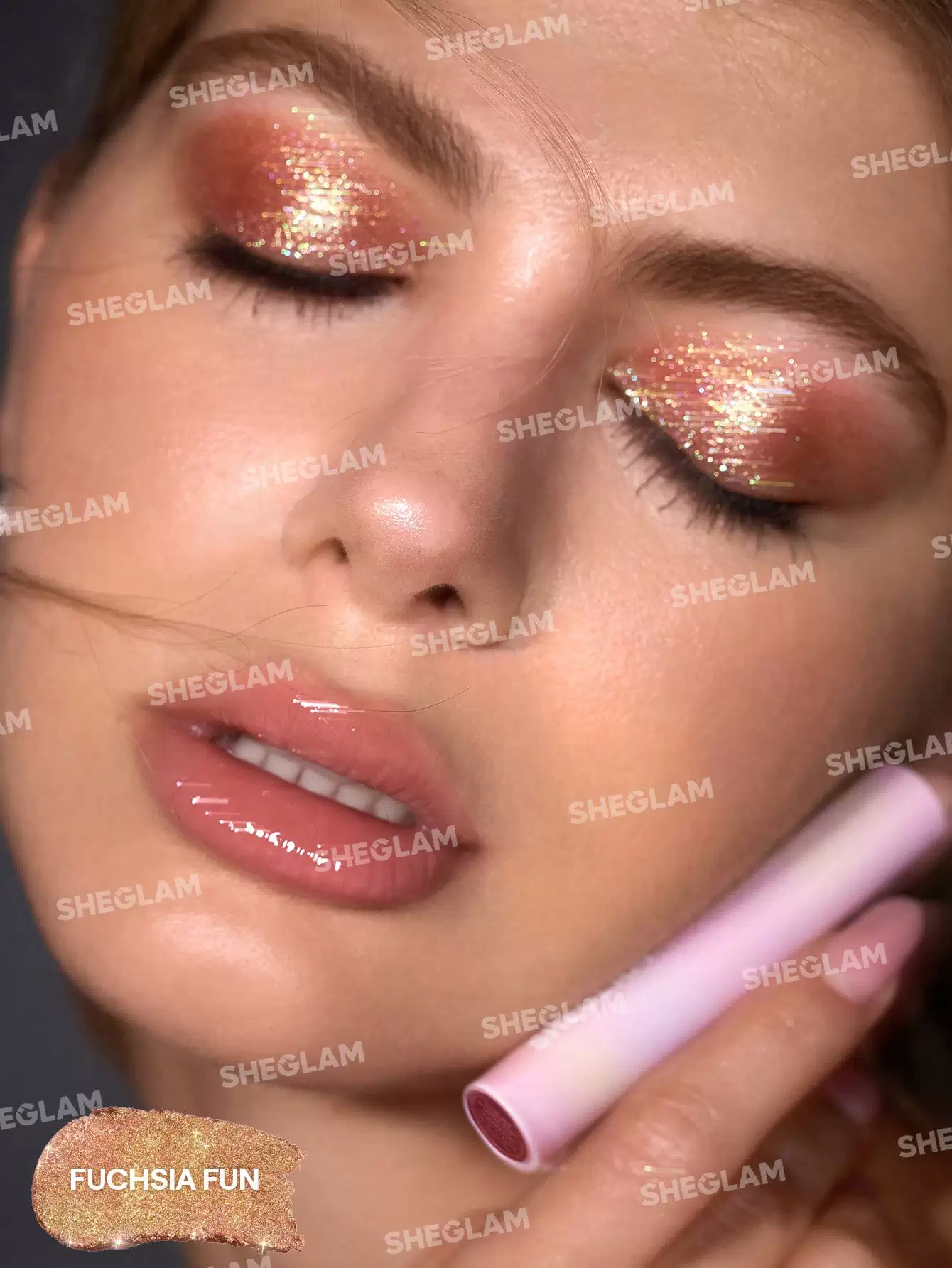 «Какое-то пятнышко» тени для глаз Sheglam Jelly Eyeshadow Rosy Gem/Lilac Luster