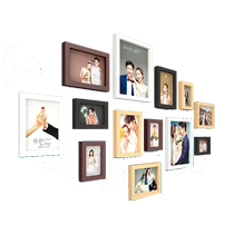 Photo wall decoration entrance bedroom aisle photo frame combination background wall punch-free wall creative family photo album wall