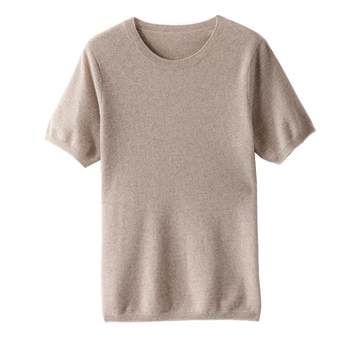 Tongyue short-sleeved men's 100% pure cashmere sweater t-shirt Tongyue short-sleeved men's 100% pure cashmere sweater t-shirt