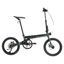 Rock Brothers 16-inch folding bicycle adult portable commuting variable speed 9-speed disc brake male and female student bike