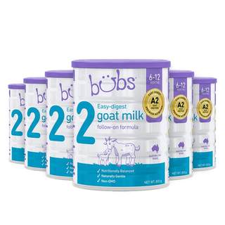 【立即抢购】澳洲bubs羊奶粉dha官方A2新生宝贝山羊2段800g*6