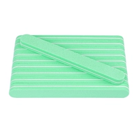 10 зеленых губчатых прямых пилочек, двусторонние матовые 100/180