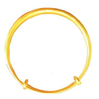 Gold bracelet for women that never fades Thai glossy cylinder