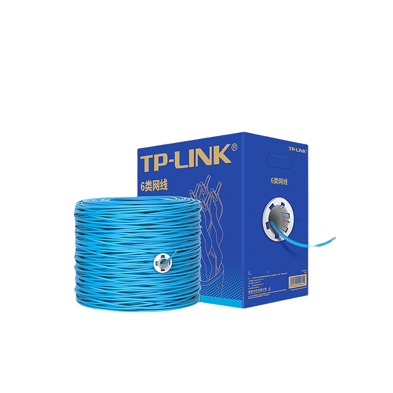 普聯TP-LINK TL-EC5e-305B超五類網線監控千兆網路綜合布線工程無氧銅8芯雙絞線整箱305米環保室外防水防曬