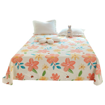 Mofan Home Textiles ins style bed sheet pure cotton summer students dormory single 100 cotton quilt double bed pillowcase