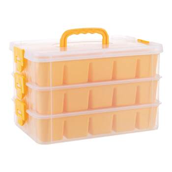 Stackable combination plastic portable transparent storage box