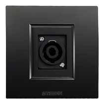 Type 86 concealed multimedia speaker audio microphone panel black four-core ohm head stage audio socket