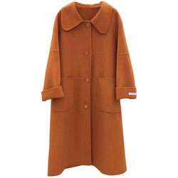ລະດູໃບໄມ້ຫຼົ່ນແລະລະດູໜາວປີ 2022 ຂອງຜູ້ຍິງເກົາຫຼີ ລະດູໃບໄມ້ຫຼົ່ນ ແລະ ລະດູໃບໄມ້ຫຼົ່ນແບບກາງ-ຍາວ 2 ດ້ານ ເສື້ອຢືດ cashmere zero cashmere coat ເສື້ອຄຸມຂົນສັດກະທັດຮັດແບບກະທັດຮັດສຳລັບແມ່ຍິງ