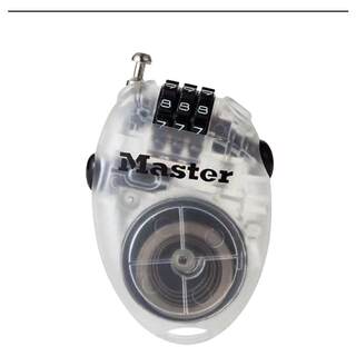 玛斯特钢丝缆绳头盔锁电动车防盗可伸缩密码锁行李箱包拉杆箱锁