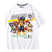Wangwang team made great contributions to animation joint short-sleeved T-shirt boys 2024 new childrens trendy brand clothes summer T-shirt