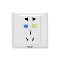 224 Delixi leakage protection socket 86 type air conditioner 16a concealed household 32A power supply leakage protection band switch