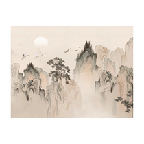 Papier muraux 3d Cubiste Chinois classique paysage TV toile fond toile de fond tissu peint tissu peint fresque fresque