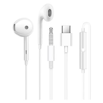 Oppo original type-c wired headset semi-in-ear with microphone line control mobile phone music findx reno genuine