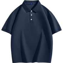 Genio Lamode high-end polo shirt mens short-sleeved 2024 summer mens mulberry silk drape cool polo shirt