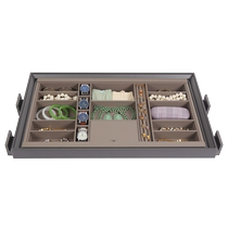 Wardrobe pull-out basket drawer-type jewelry box multi-functional trouser rack built-in storage grid trouser pull-out slide rail hardware accessories