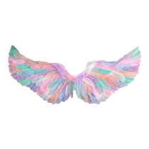 Cheerleading props colorful feather wings angel feather wings back unicorn childrens performance props