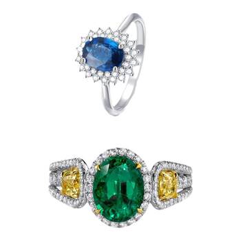 Customized colored gemstone jewelry