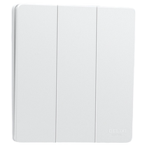 Delixi ultra-thin switch socket cream style five-hole panel 86 type 16a household concealed installation 898PC cloud white