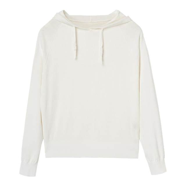 Background simple striped hooded long-sleeved sweater