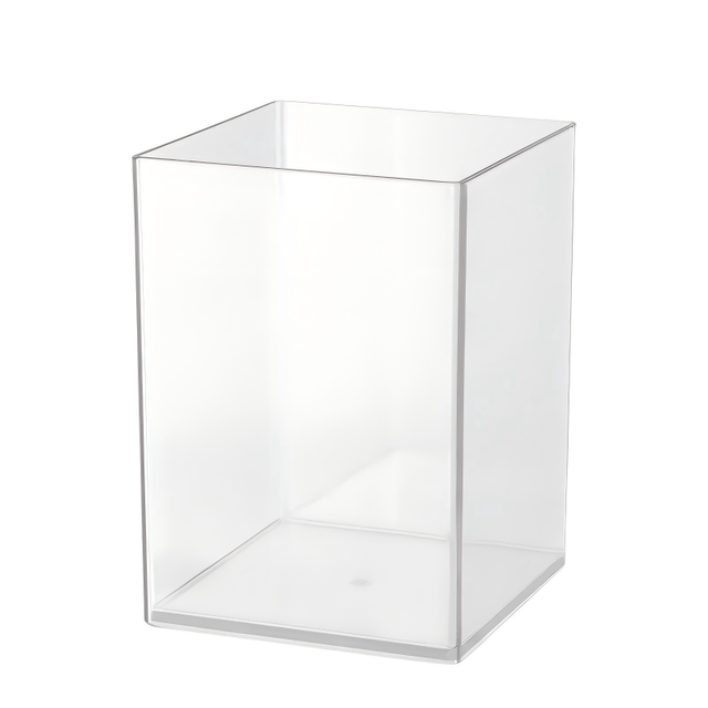 Deli ins Muji style transparent pen holder simple