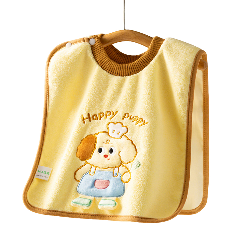 Children's large washcloth, baby brushing teeth, waterproof bib towel, washing face, anti-moisture clothing artifact, single-sided mouthwash towel