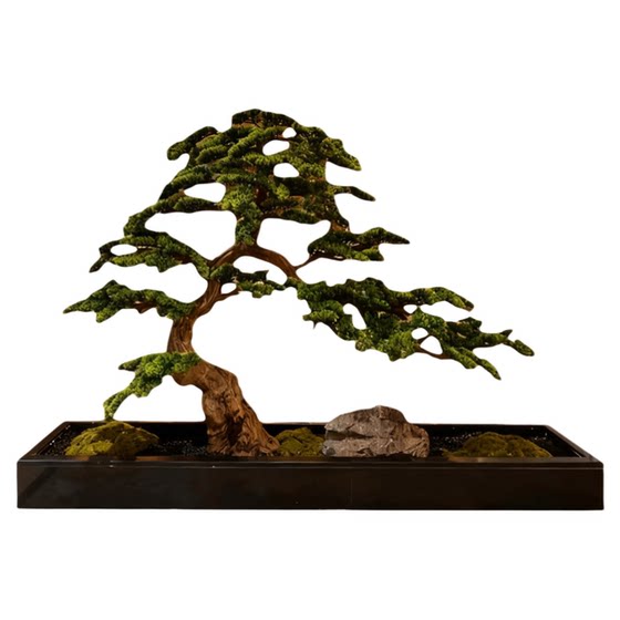High-end simulation welcome pine artificial tree landscaping hotel window