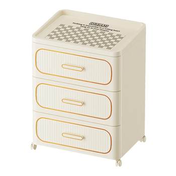 Large capacity thickened drawer movable under-table storage cabinet