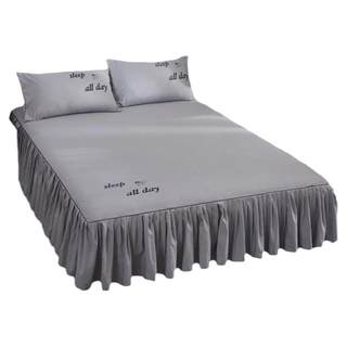 Full cotton bed skirt bed cover single piece pure cotton skirt bed sheets bed cover simmons anti-slip protective cover 1.8/2.0m